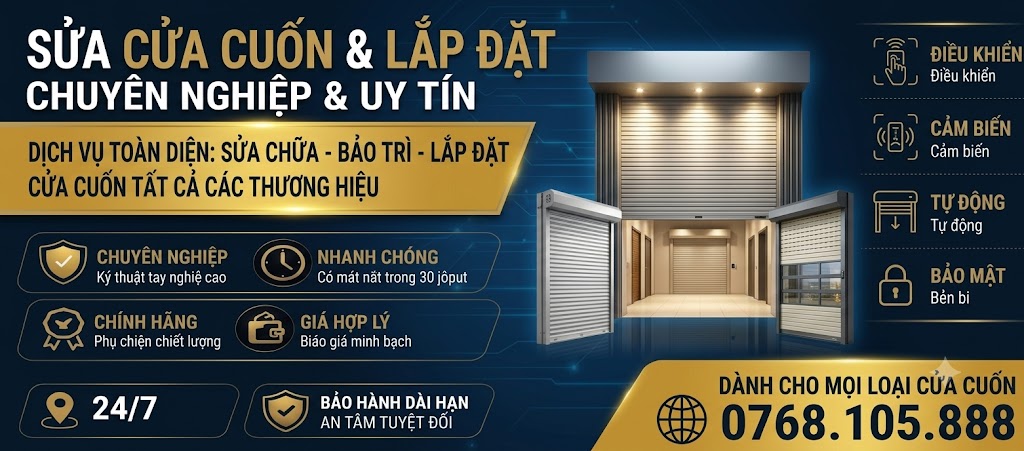 Minh họa cửa cuốn và khung cửa cần kiểm tra khi cửa chạy ngắt quãng